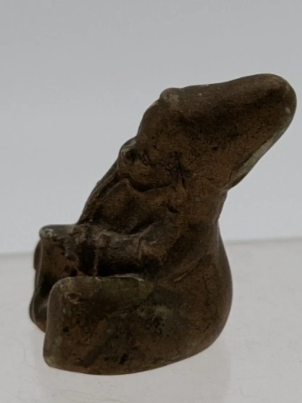 mini ceramic gnome playing saxophone 1.75